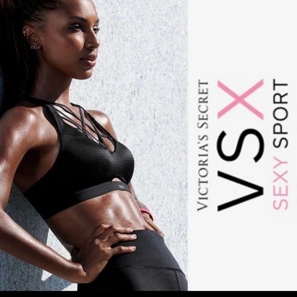 Victoria's Secret VSX Sport Bra Floral Strappy Racerback – Kasa Style