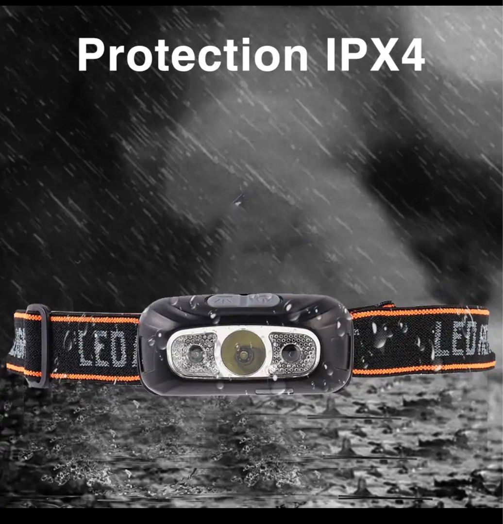 Outdoor Mini USB Rechargeable Body Motion Sensor LED Headlamp/ Modes High  Lumen, Waterproof Extremely Bright Head Light Flashlight for Hiking,  Camping, Survival, Emergency, Sports Equipment, Hiking  Camping on  Carousell