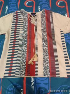 Plains & Prints blouse
