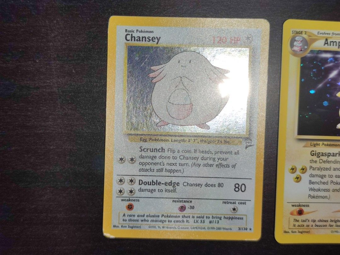 1995 chansey pokemon card value - (3/102) - Base Set prevent all damage done to Chansey during your opponents next turn Chansey Holo Base Set 1999
