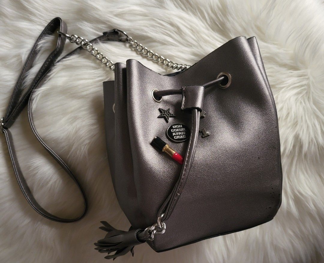 Gray bucket bag outlet