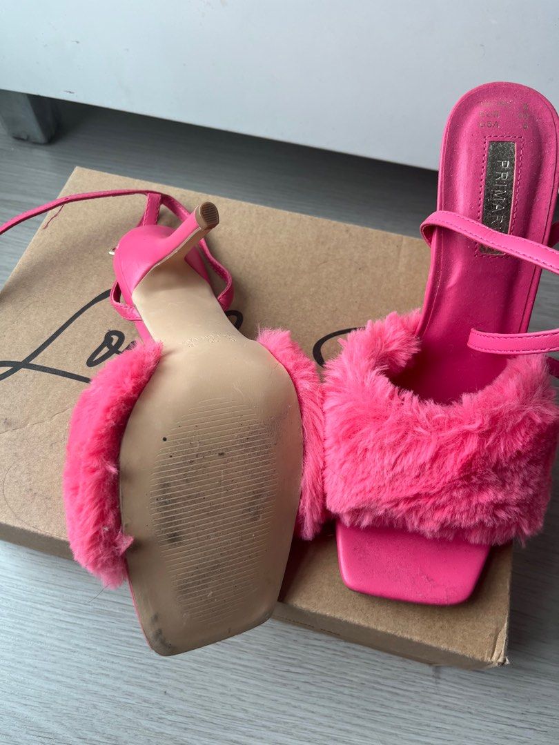 Pink fluffy deals heels primark