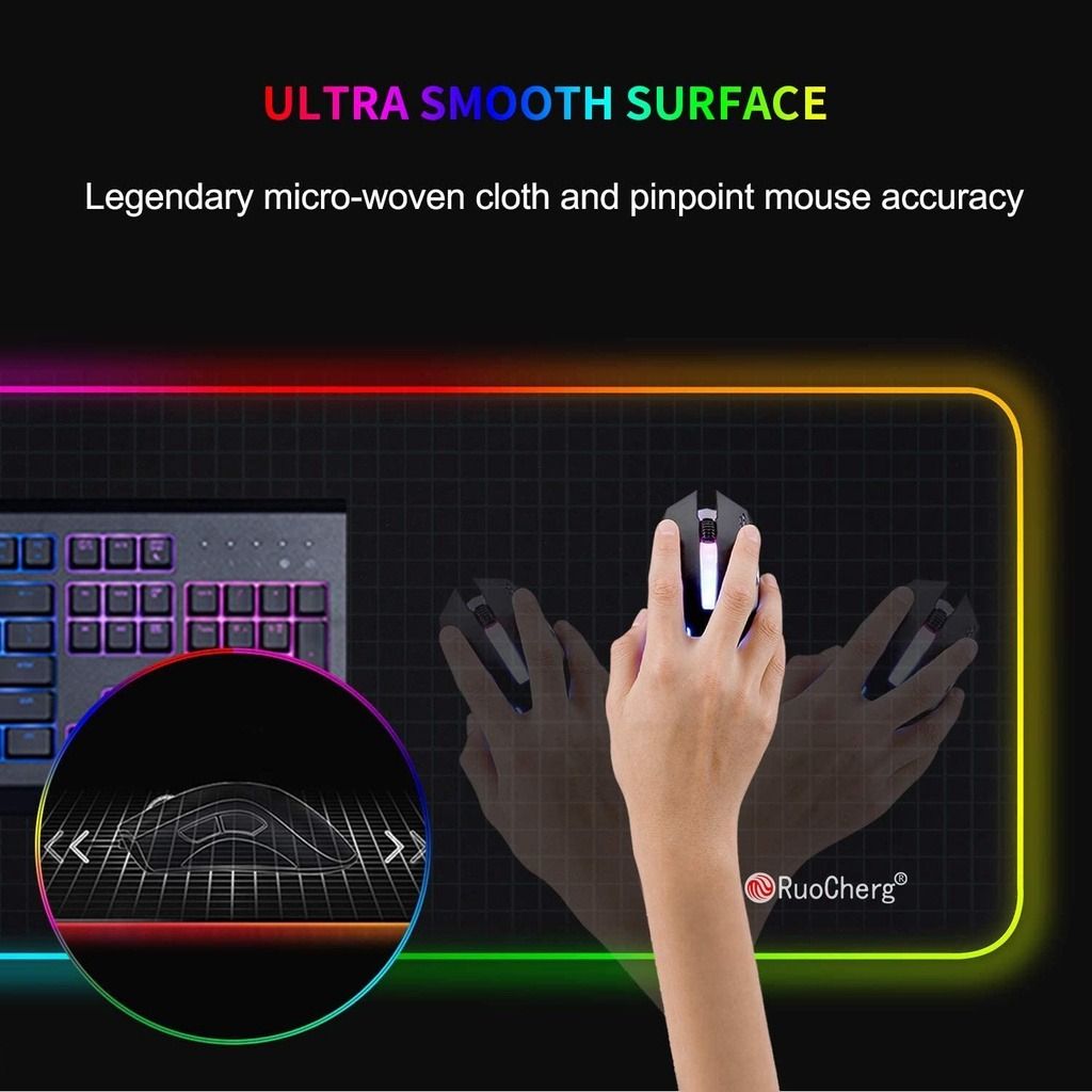 RGB Gaming MousePad, 7 LED Color Backlit (Water-resistant), Computers &  Tech, Parts & Accessories, Mouse & Mousepads on Carousell