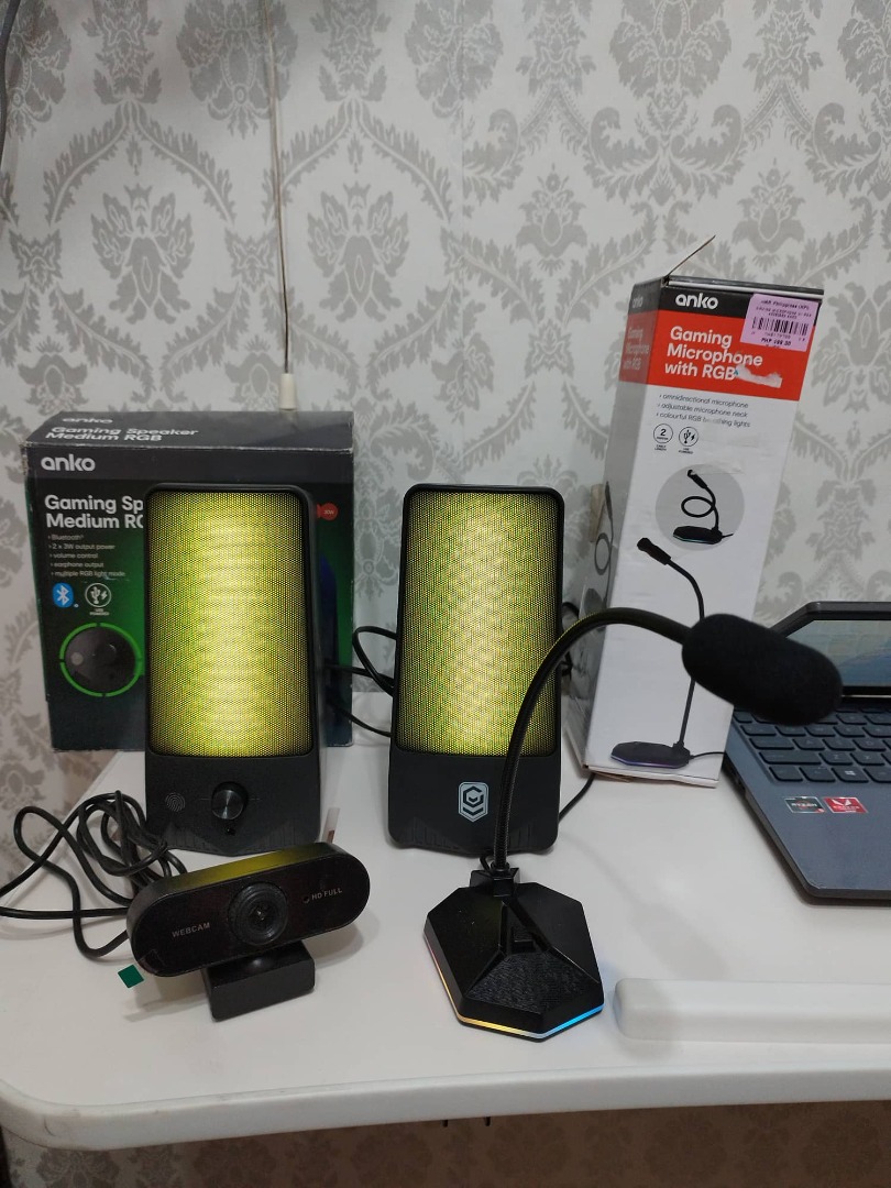 RGB Gaming Speaker, Gaming Microphone with RGB & webcam on Carousell