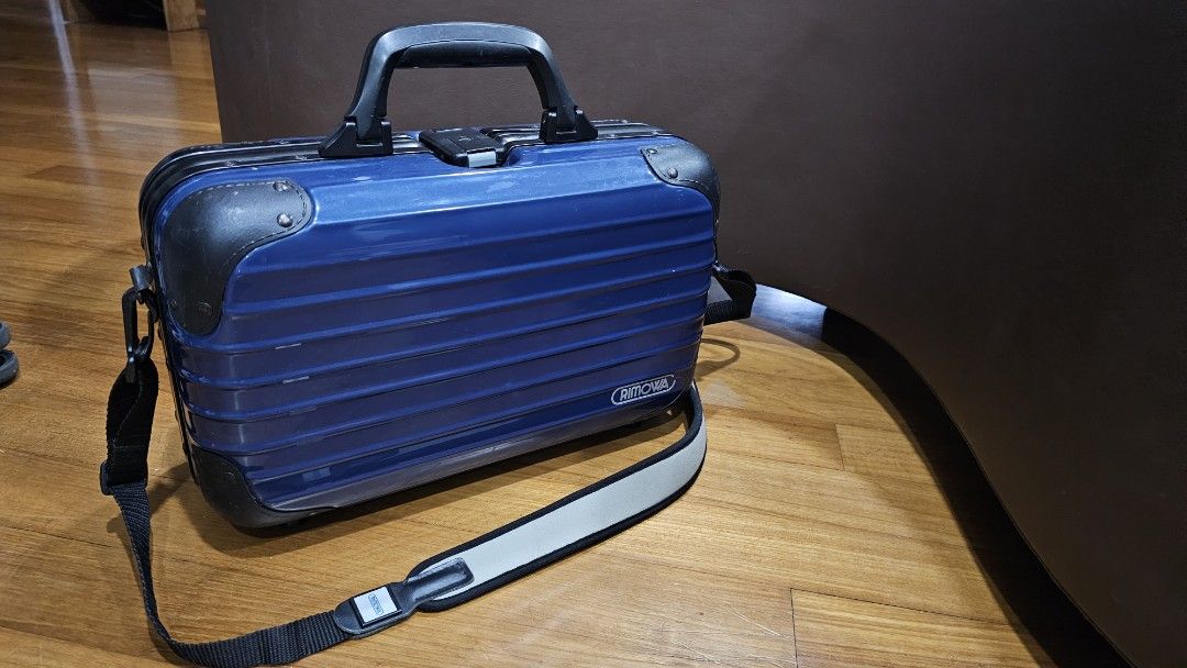 Rimowa TOPAS Piccolo Attache Case Bag Silver 35×21×15cm Excellent