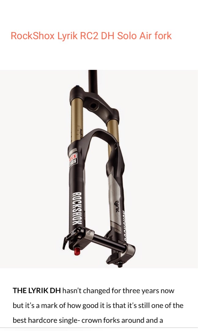 Rockshox lyrik rc 170 hot sale
