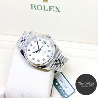 Rolex 36mm Oyster Perpetual Silver Jubilee Big Diamonds Dial Datejust REF: 116234 (2015)