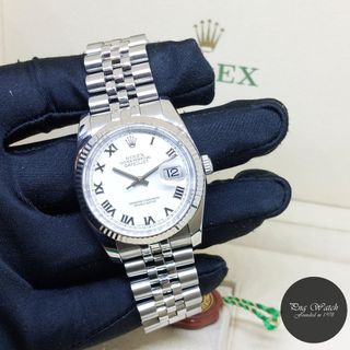 Rolex 36mm Oyster Perpetual White Roman Dial Datejust REF: 116234 (AN Serial)(2)