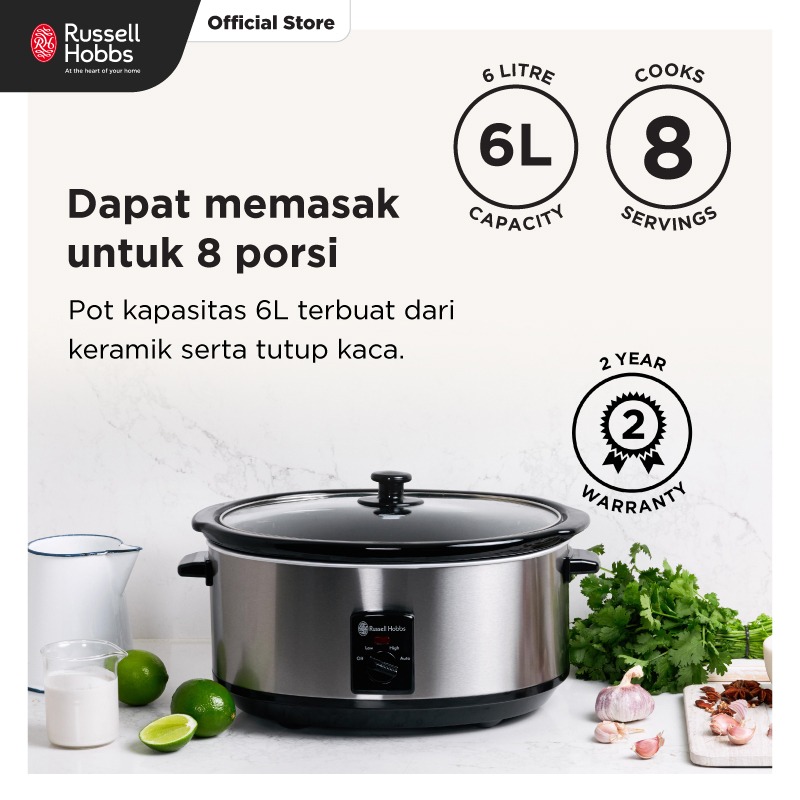 Russell Hobbs 6L Slow Cooker, Elektronik, Lainnya di Carousell