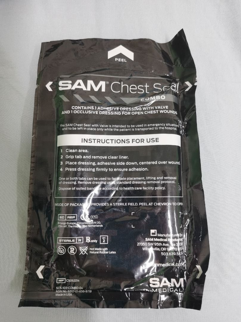SAM CHEST SEAL OCCLUSIVE DRESSING TRAUMA TRAINING AID Medical Vented