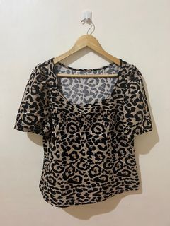 Shein Animal Print Blouse