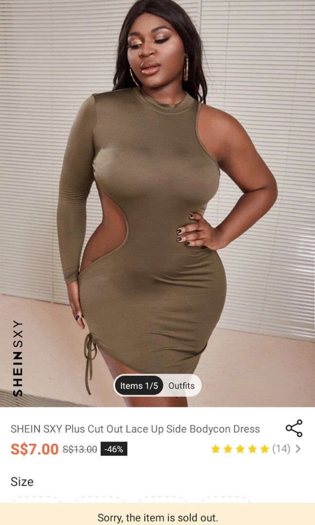 SheIn Plus size curve Mocha brown dress in size 3XL (1X IN REGULAR SIZING),  Women's Fashion, Dresses & Sets, Dresses on Carousell