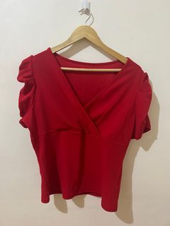 SHEIN RED BLOUSE