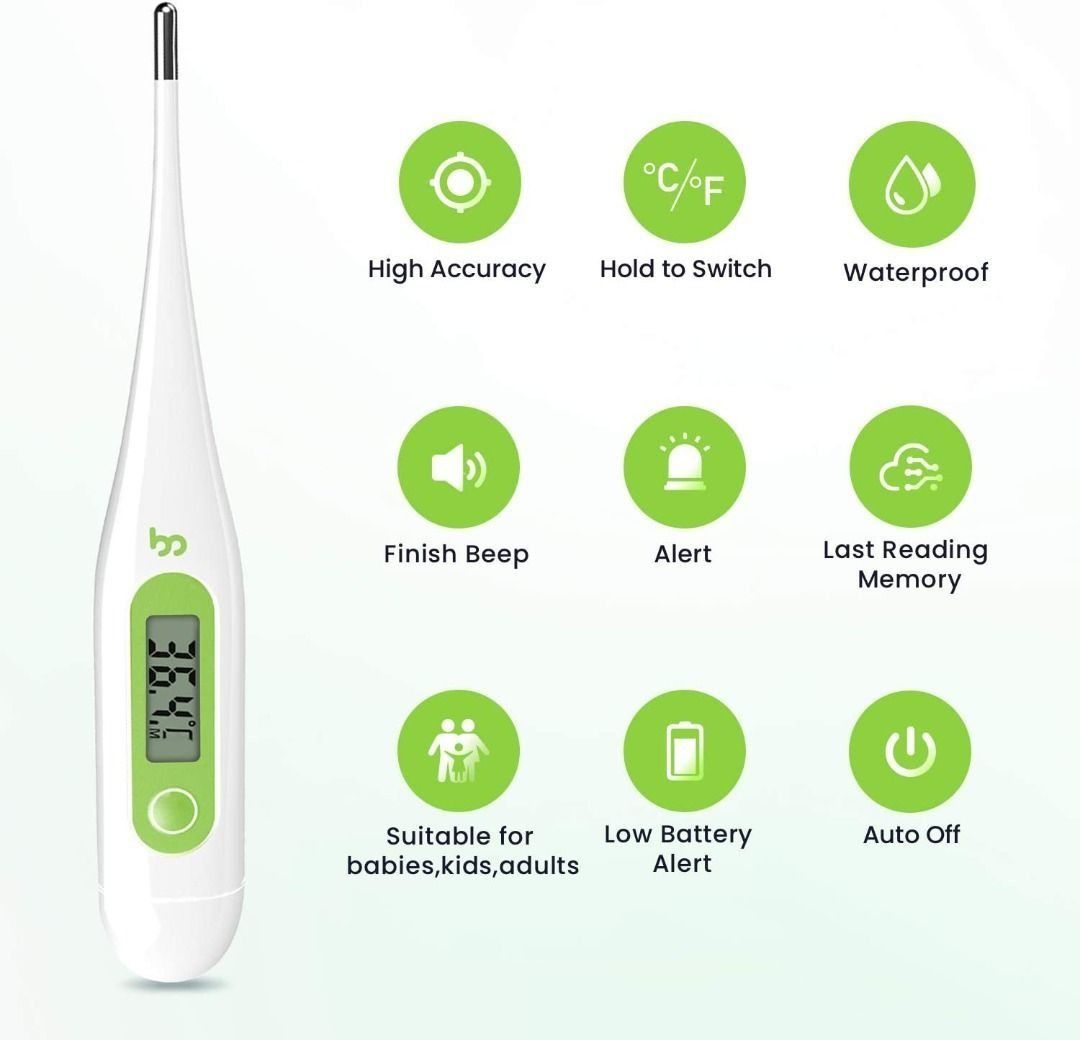 SJ280 Oral Digital Thermometers, Oral Thermometer Adults Kids Babies