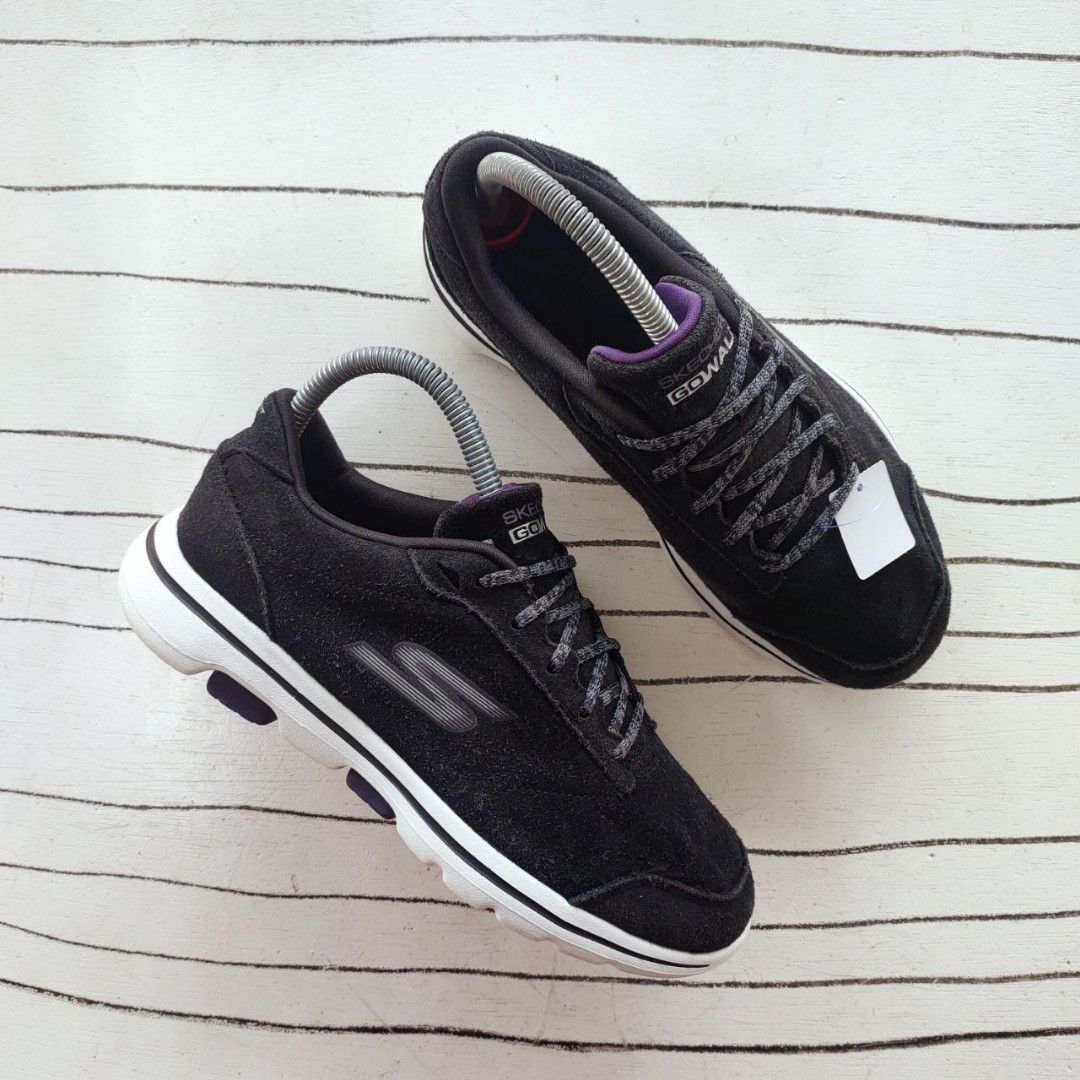 Skechers go walk joy black leather sales