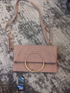 Sportsgirl NEW mauve cross body side bag with gold accents