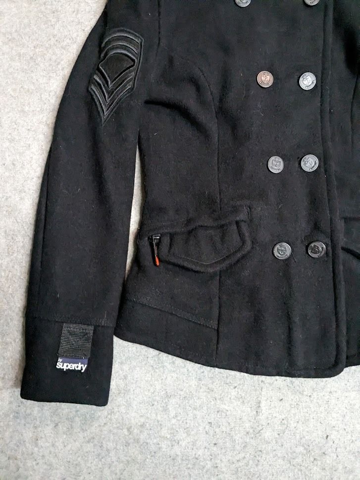 Superdry navy label coat top