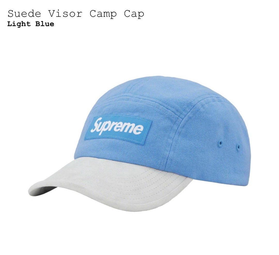 Supreme Suede Visor Camp Cap, 女裝, 手錶及配件, 帽- Carousell