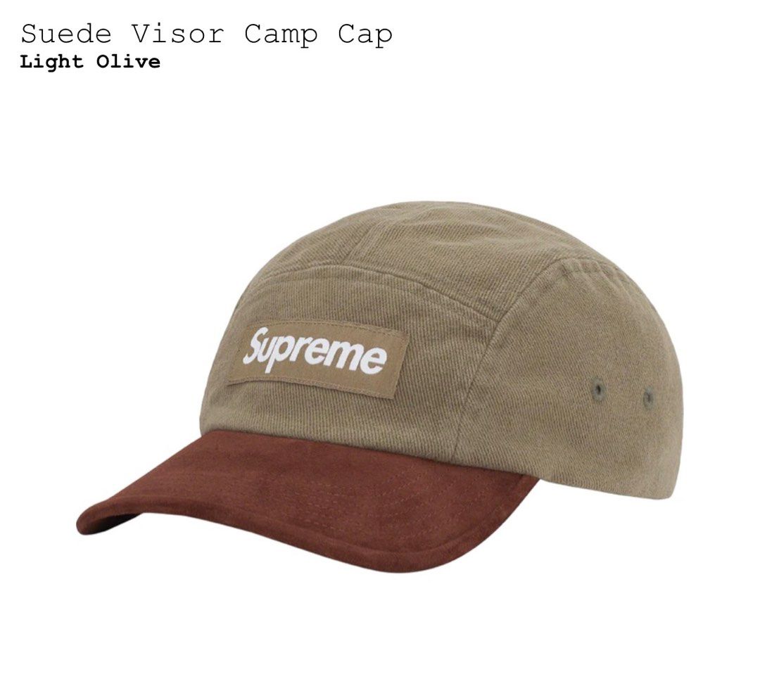 Supreme Suede Visor Camp Cap, 女裝, 手錶及配件, 帽- Carousell