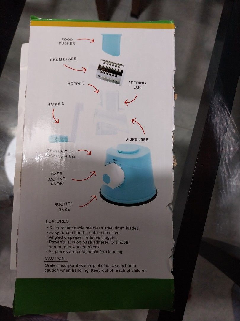 tabletop drum grater (manual type), TV & Home Appliances, Kitchen