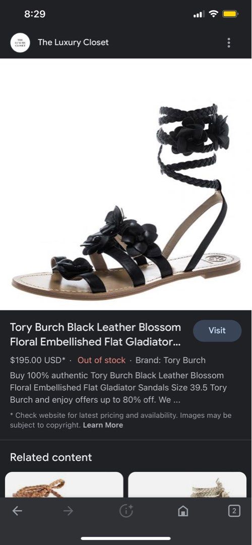 Tory burch blossom gladiator sandals shop