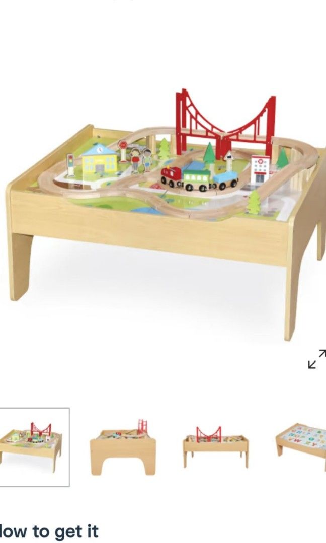 Train track and table with storage toy, Hobbies & Toys, Toys & Games on