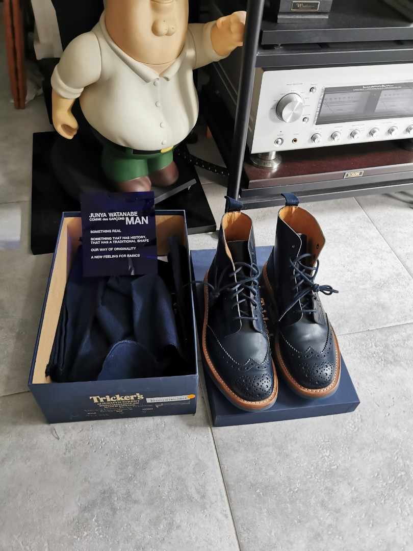 Tricker's x Junya watanabe man boots, 男裝, 鞋, 西裝鞋- Carousell