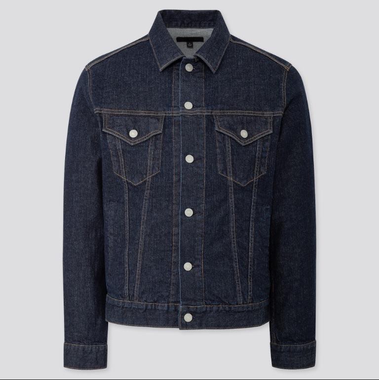 Uniqlo Denim Jacket (Dark Blue), Men's Fashion, Coats, Jackets and