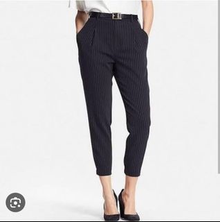 Uniqlo Drape Striped Jogger Ankle Pants