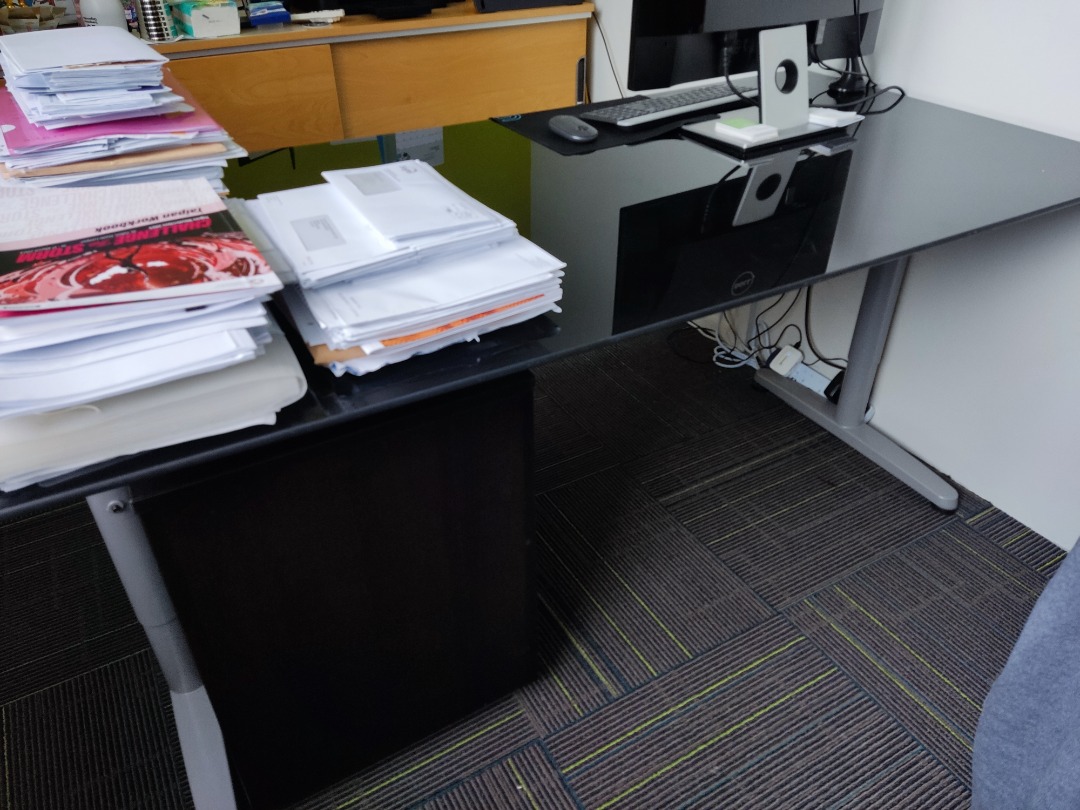 Used Office Table Glass Top For Sale Furniture Home Living