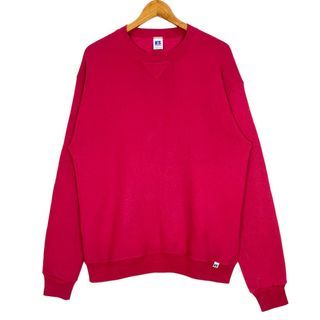 Vintage 90s Russell Athletic Plain Crewneck Sweatshirt Jumper Red Size Medium
