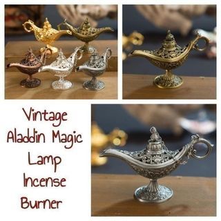 Vintage Aladdin Magic Lamp Incense Burner
