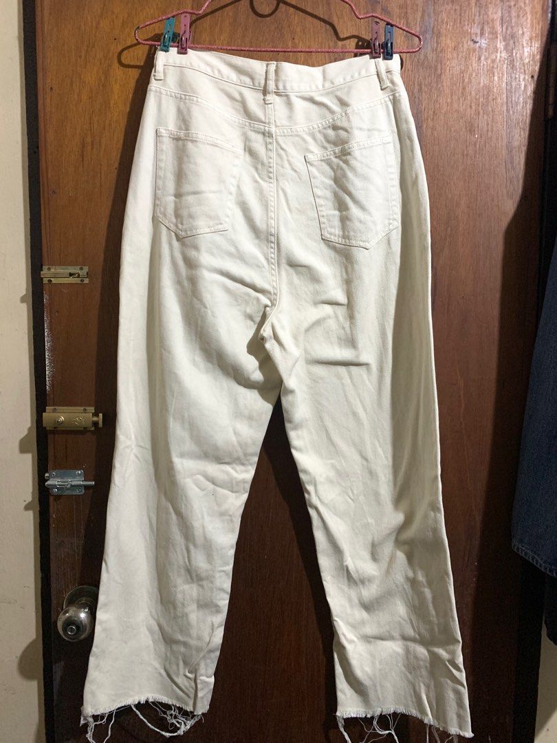 Beige flare pants, Women's Fashion, Bottoms, Other Bottoms on Carousell