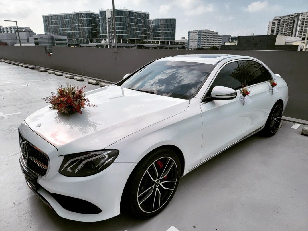 WHITE Mercedes E Class Wedding Car Rental62886405888770114