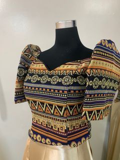 Women’s Handwoven Ethnic Top & Satin Skirt