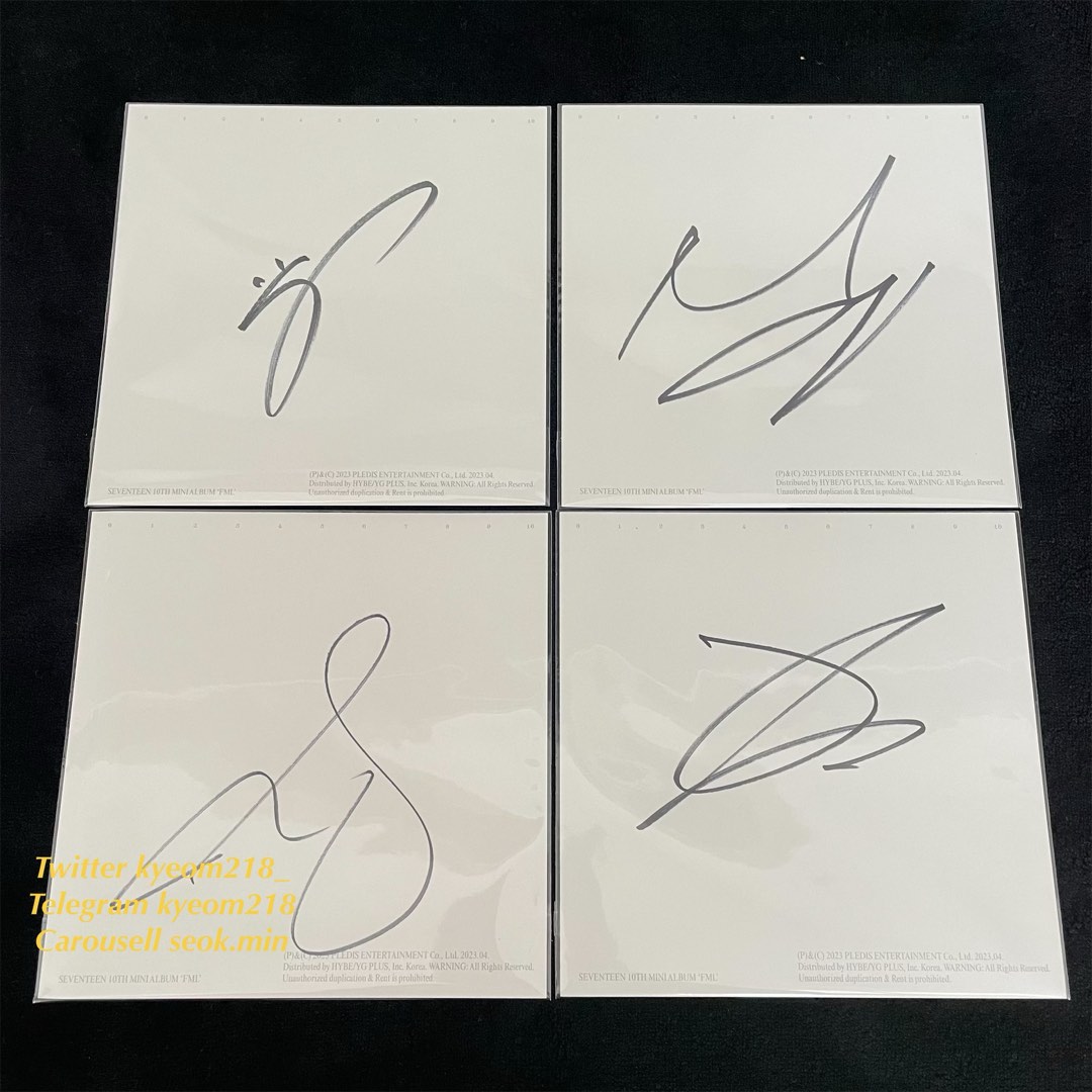 𝒍𝒊𝒏𝒈 🦌💗 on X: Seventeen Signed Albums Signature FML