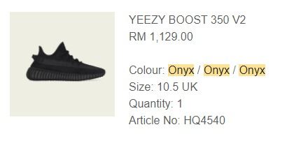 Yeezy Boost 350 v2 Onyx UK10.5 US11 below retail Men s Fashion