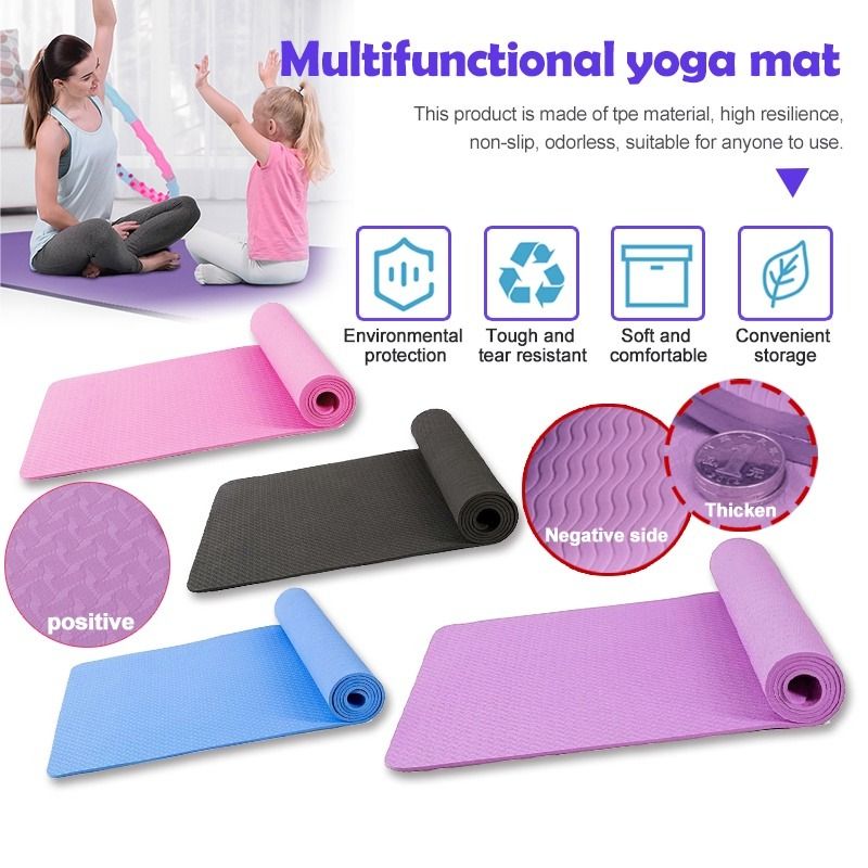 Yoga Mat, Pilates Mat, Non-Slip Floor Protection Yoga Mat, High