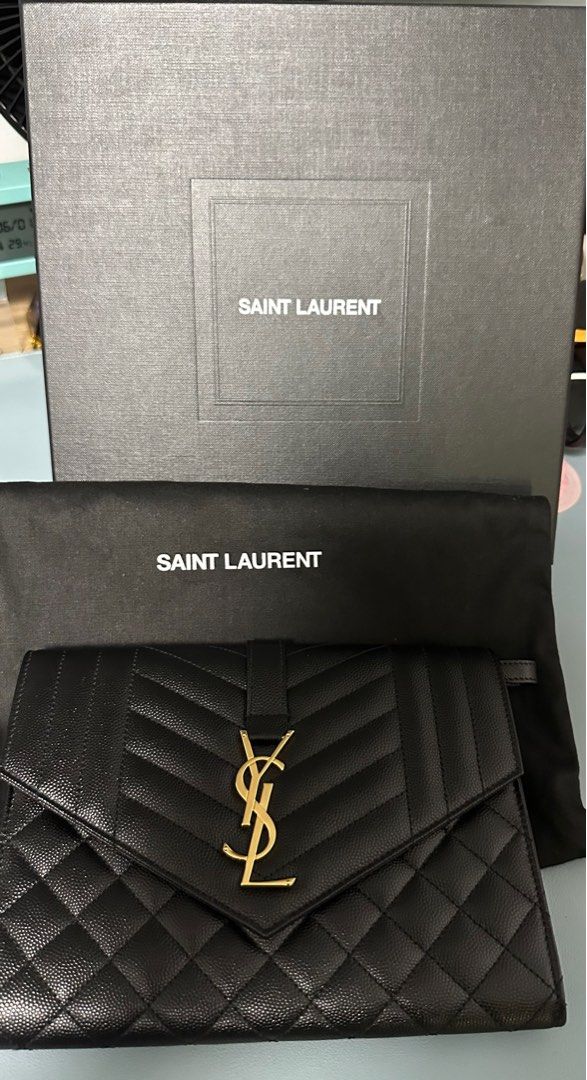 Authentic YSL Envelope WOC Small, Luxury, Bags & Wallets on Carousell