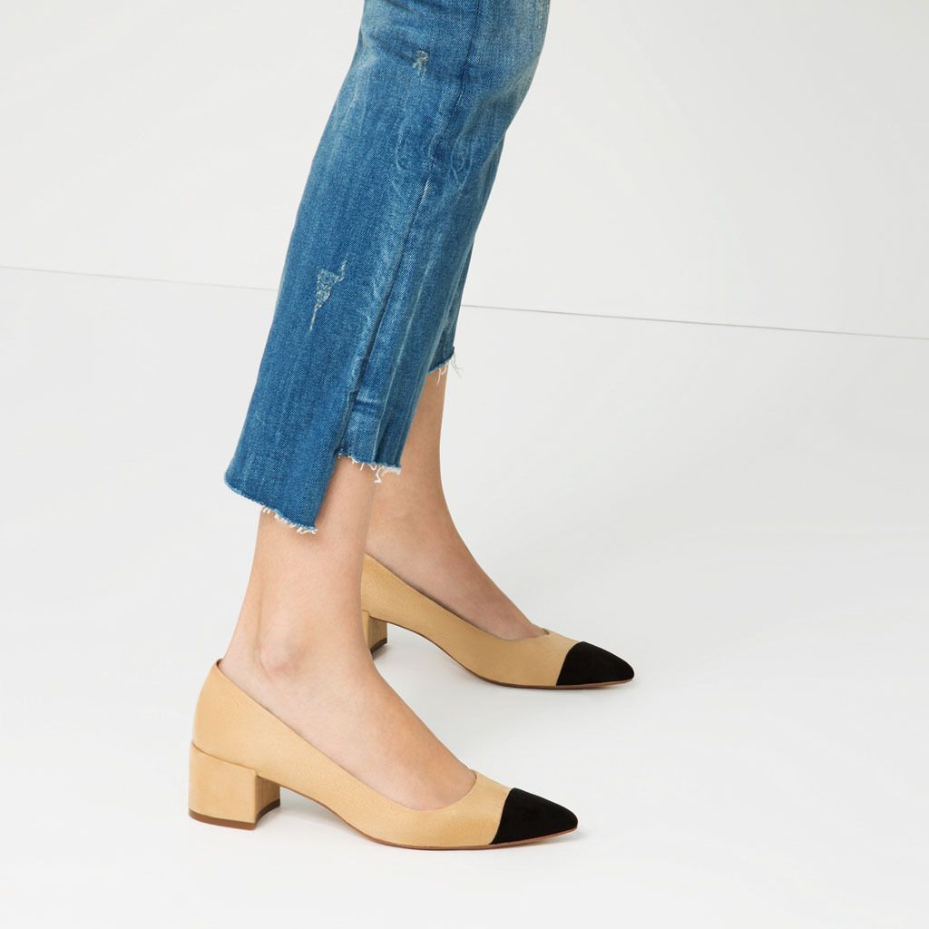 Zara color online block heels