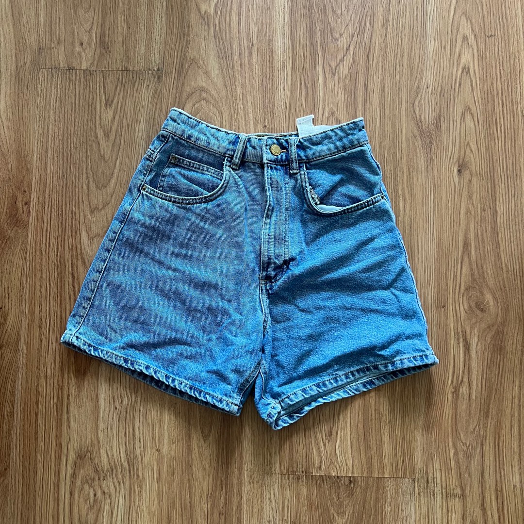 Zara denim shorts on Carousell