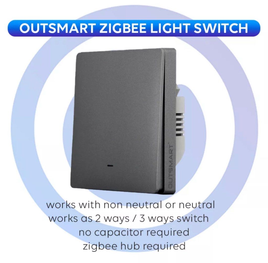 Zigbee Smart Switch, Series M (1, 2 & 3 gang), Furniture & Home Living ...