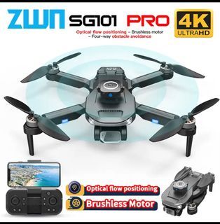 ZWN SG101Pro Mini RC Drone With Professional 4K HD Camera Brushless Motor Obstacle Avoidance Quadcopter Toy Gift VS Z908Pro Dron
