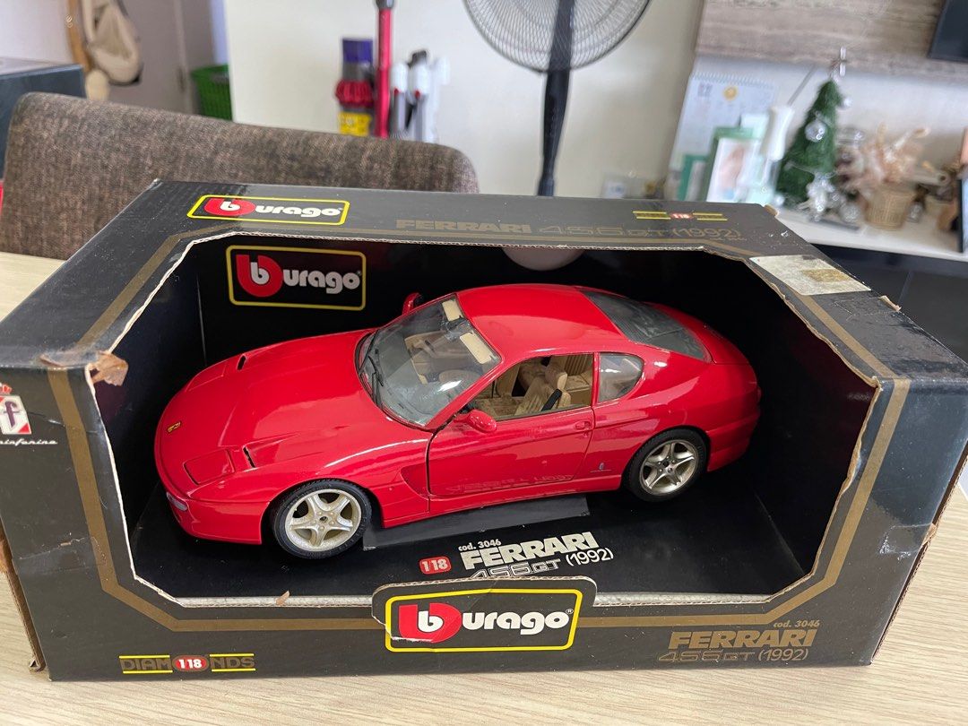 Burago 3036 Ferrari 456GT 1992 Bleue – Échelle 1/18 – Occasion Comme Neuve