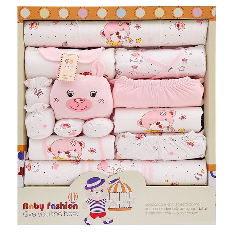 17pcs Pack newborn baby clothes set gifts pack with box 0 3 months