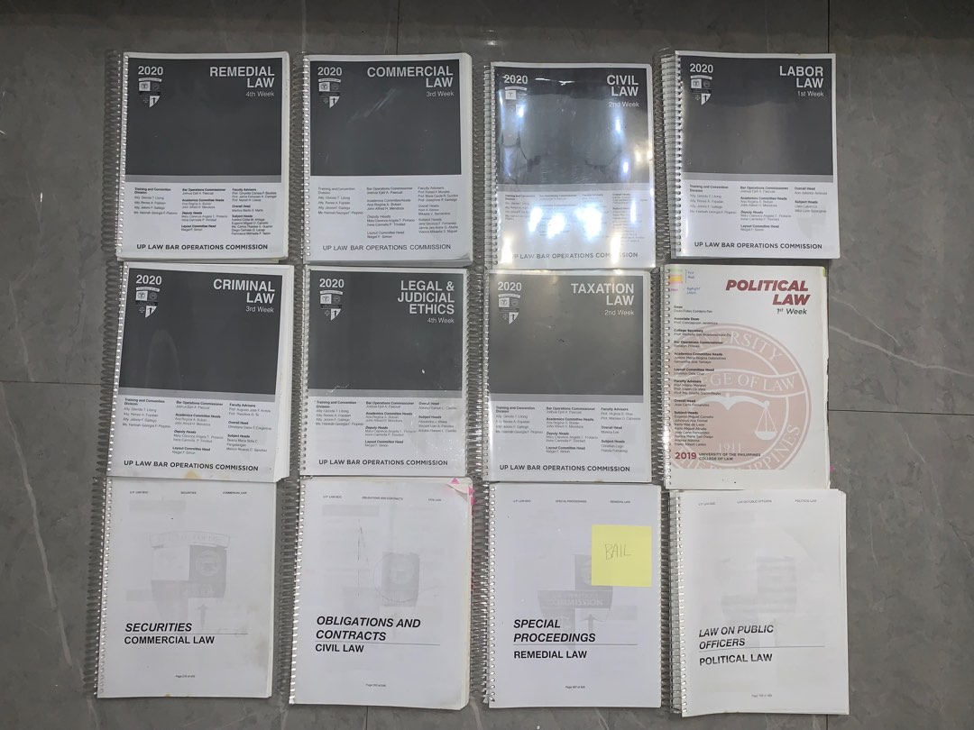 2020 UP Law Bar Review Materials, Hobbies & Toys, Books & Magazines