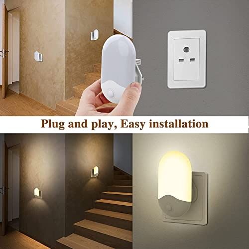 2 Pack 0.5W Plug in LED Night Light with Dusk to Dawn Sensor Red