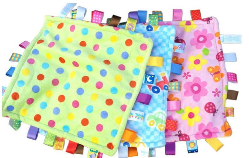 Bright Starts Little Taggies 2-Sided Soothing Blankie Take-Along