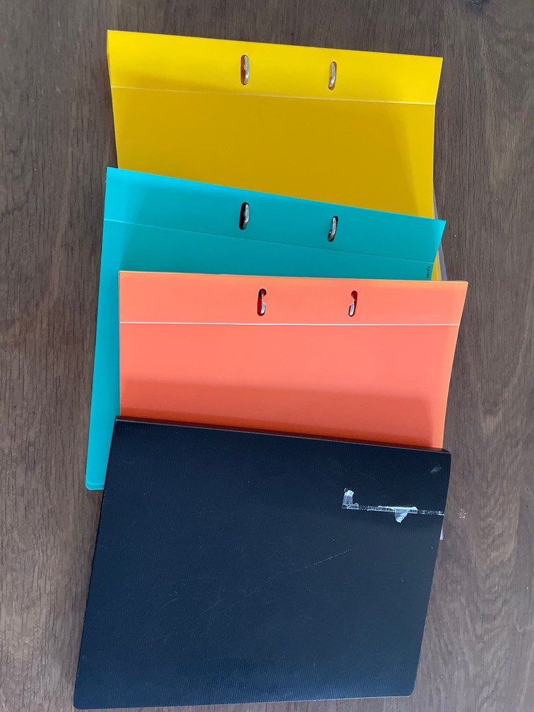 3 Ring files and 1 clear folder, Hobbies & Toys, Stationery & Craft