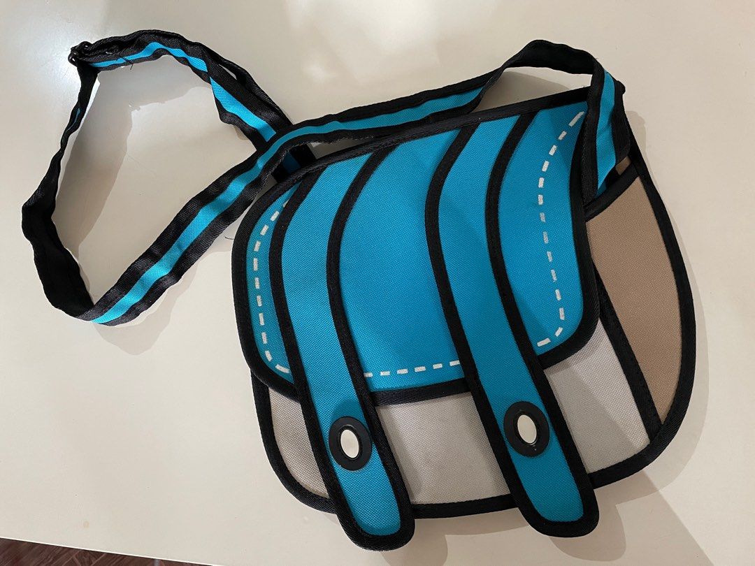 Xugq66 3D Style 2D Drawing Cartoon Handbag Shoulder Canvas Messenger Bag  (light pink): Handbags